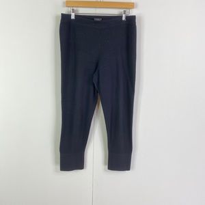 J Crew 100% Merino Wool Black Cropped Tapered Joggers